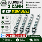 Bulong nở mạ kẽm M20 x150/5.6