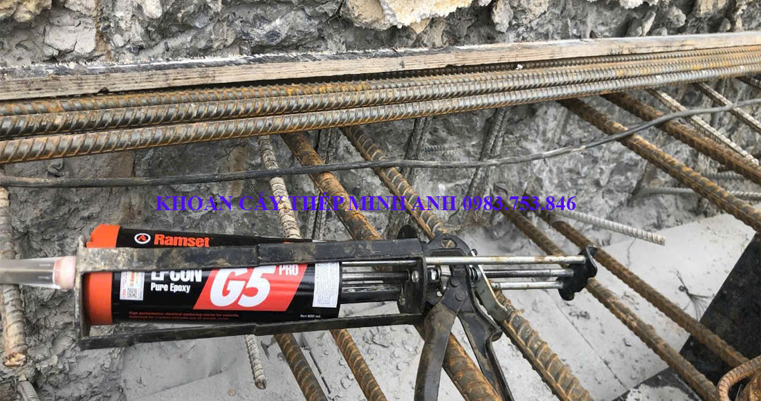 Keo ramset g5 pro sử dụng trong khoan cấy thép