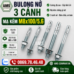 Bulong nở 3 cánh M8 x100/5.6