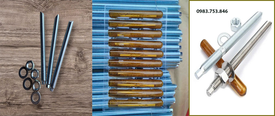 Bulong hoá chất đi kèm ống nhộng - Báo giá bulong hóa chất