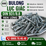 Bu Lông Lục Giác Ren Lửng Din 931/8.8