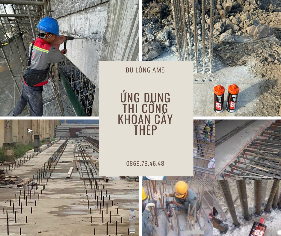 Ứng dụng thi công khoan cấy thép