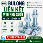 Bulong liên kết M16 cấp bề 8.8 mạ kẽm