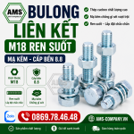 Bulong liên kết M18 cấp bề 8.8 mạ kẽm