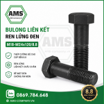 Bulong liên kết ren lửng đen M18-M24x120/8.8
