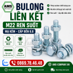 Bu lông liên kết M22 cấp bền 8.8 mạ kẽm
