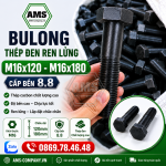 Bulong thép đen ren lửng M16x120 - M16x180/8.8