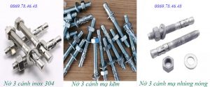 Các loại bulong nở 3 cánh phổ biến tại AMS