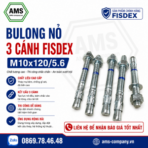 Bulong nở 3 cánh Fisdex M10x120/5.6