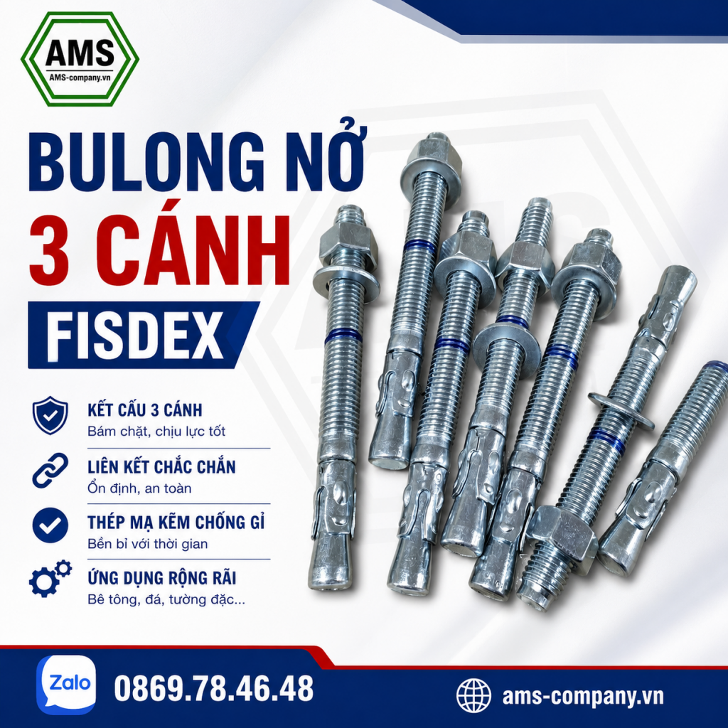 Bulong nở 3 cánh fisdex